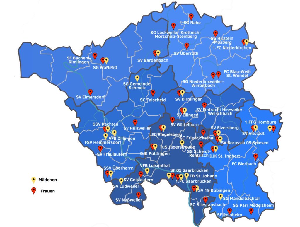 Frauen und Mädchenfussball im Saarland 2024